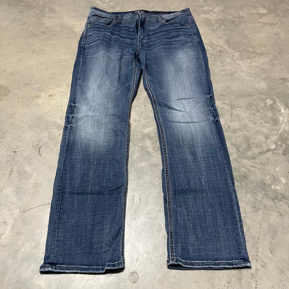 BKE Tyler Straight Leg Jeans Mens 36x34 Medium Wash Blue Denim GBS23313